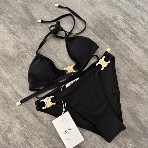 Celine Black Two-Piece Swimsuit - Image 3