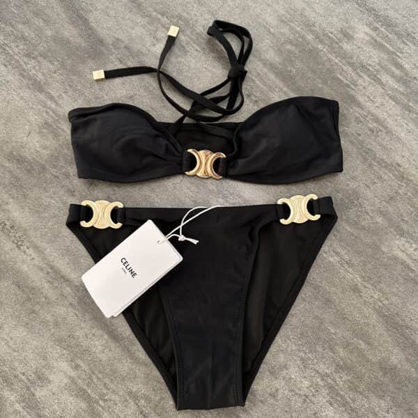 Celine Black Two-Piece Swimsuit - Image 7