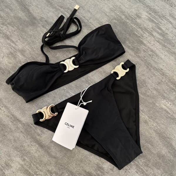 Celine Black Two-Piece Swimsuit - Image 6