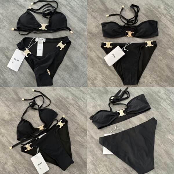 Celine Black Two-Piece Swimsuit